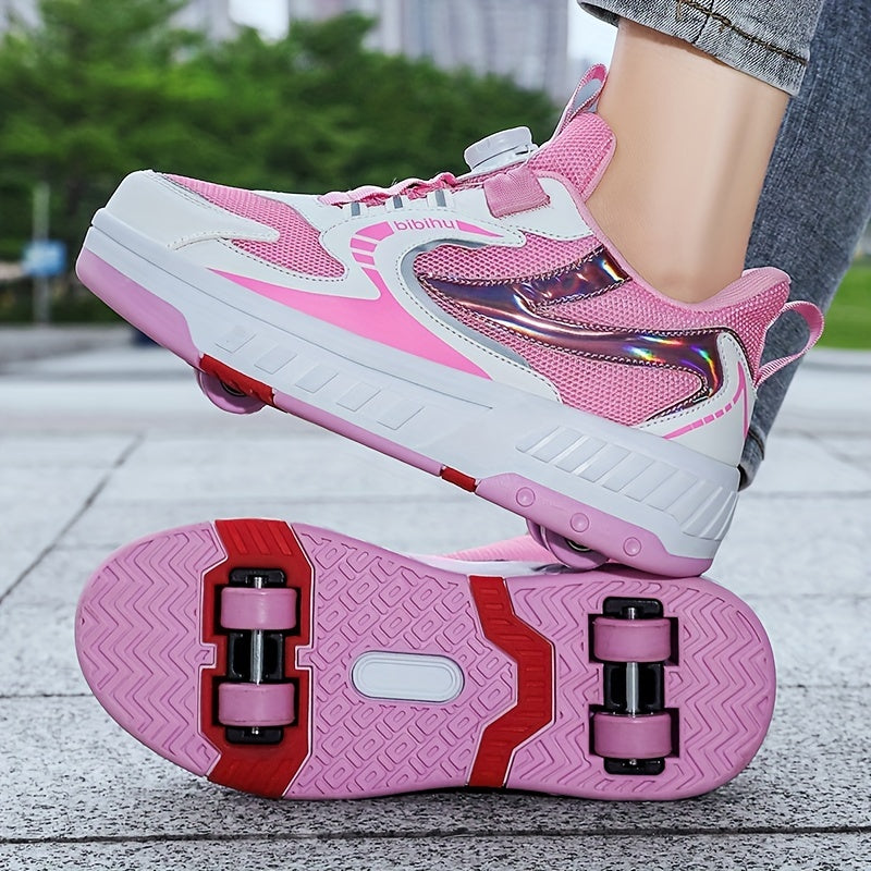Breathable Mesh Roller Shoes for Kids Outdoor Fun