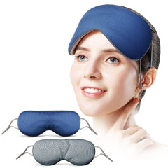 2pcs Silk Sleep Eye Mask for Nap Sleep, Portable Eyeshade