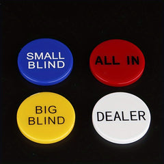 Acrylic Round Plastic SMALL BIG BLIND DEALER IN Poker 24IN