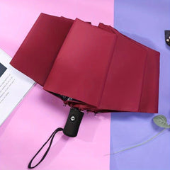 Portable Windproof Travel Umbrella Compact Lightweight Automatic Umbrella