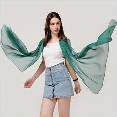 Solid Gauze Scarf Hijab Breathable Thin Shawl Women Casual