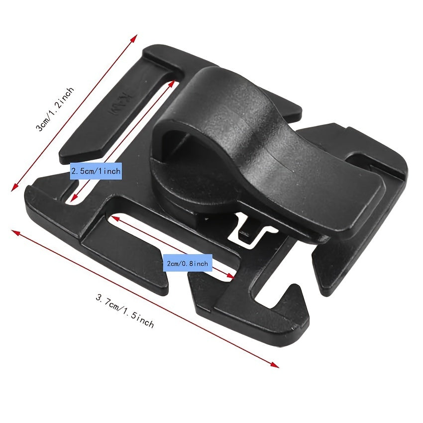 360 Rotatable Tube Clamp Hose Clip For Hydration Backpack Drink Tube Holder