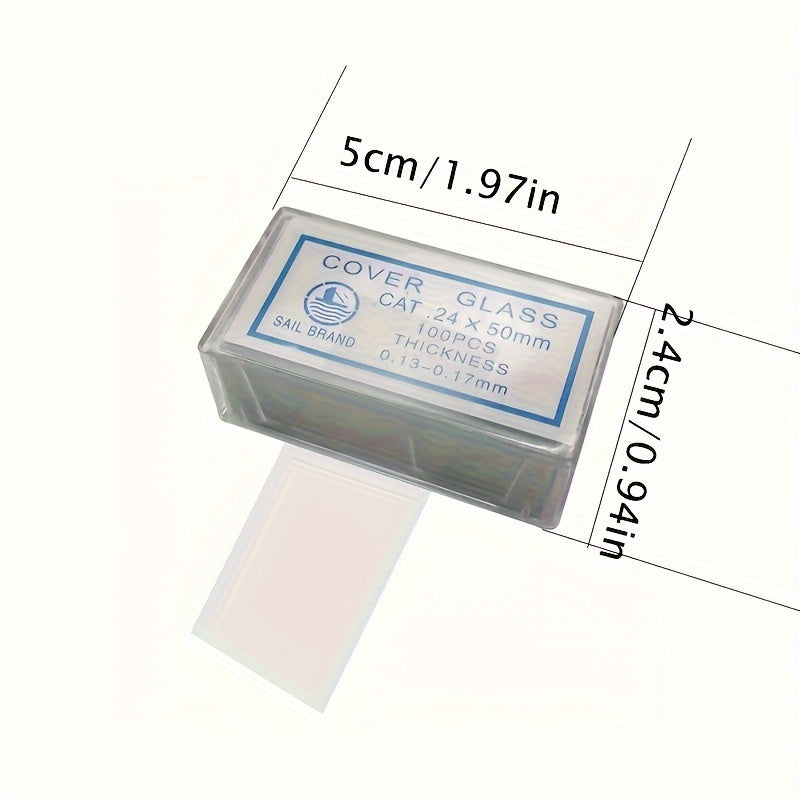 100pcs 24x50 Microscope Glass Slides Cover Slips Blank Slides