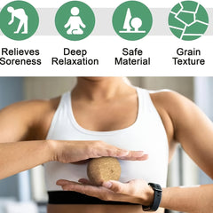 3pcs Cork Yoga Massage Ball for Muscle Relaxation