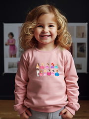 OERYUI Cartoon Princesses Print Pullover Top Kids Clothes Spring Fall