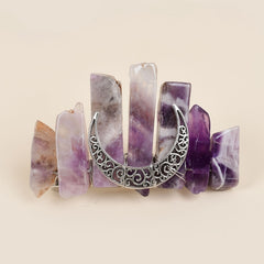 Natural Amethyst Crystal Hairclip Strong Hold Hair Clip Hair Accessories