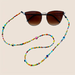 Colorful Rice Beads Glasses Chain - Vibrant Eye Pattern