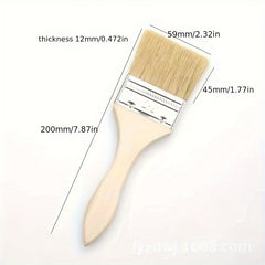 Wooden Handle Paint Brush Pig Hair Sideburns Brush