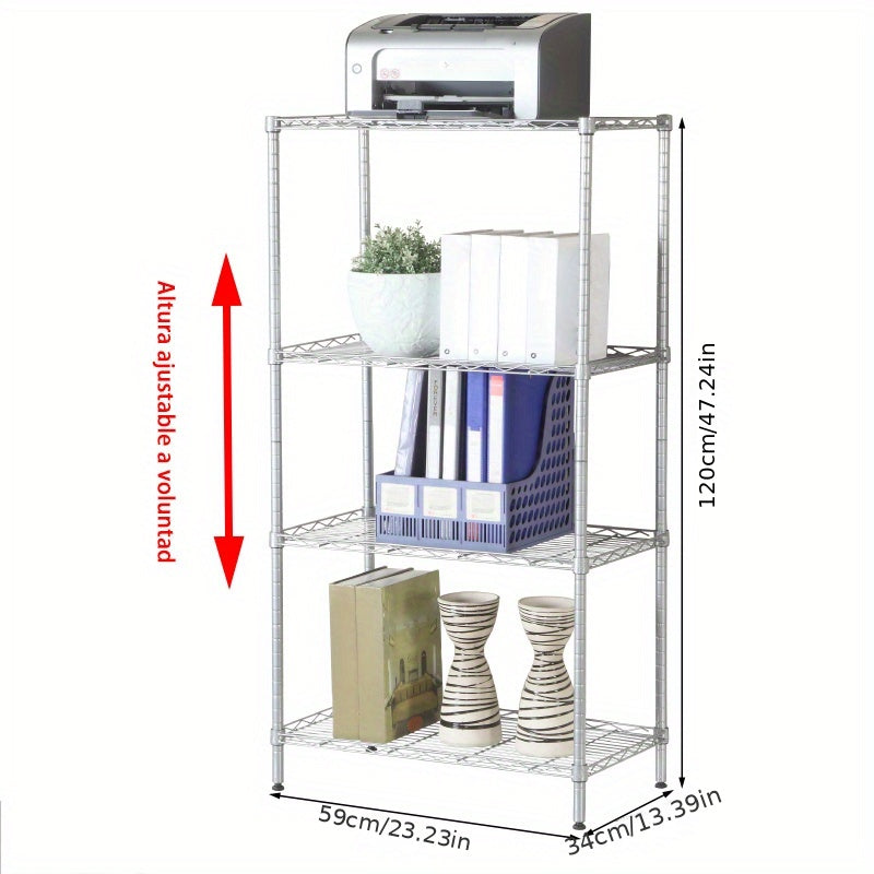 Adjustable Metal Storage Rack with 4 5-Tier Shelves