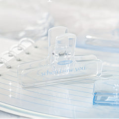 Acrylic Clip Stationery Holder Large Clip