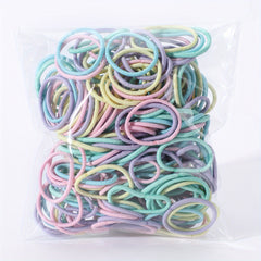 100pcs Colorful Candy Elastic Hair Ties for Girls