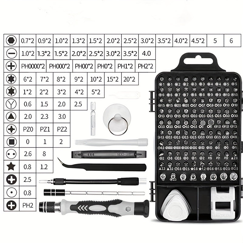 115-in-1 Screwdriver Tool Set for Repair Jobs