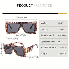 Men's Square Sunglasses Big Frame with Packaging Box