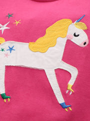 Girls Unicorn Graphic Short Sleeve T shirt - Summer Gift