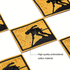 J CARP 5pcs Iron Patches For Men Rock Climbing Embroidered Appliques Denim Patch