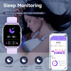 Synwoo Smart Watch for Women&Men - Fitness Tracker Watches with Sleep Monitoring
