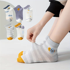 Kids Astronaut Graphic Mesh Crew Socks - Spring Summer