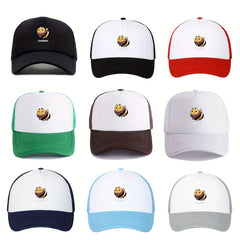 Unisex Sunshade Adjustable Baseball Cap with Bee Pattern