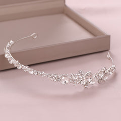 Golden Rhinestone Crystal Bridal Tiara Wedding Headband