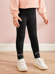 Toddler Girls Cat Graphic Leggings Casual Skinny Pants