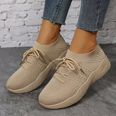 Breathable Lace Up Running Shoes Soft Sole Sneakers