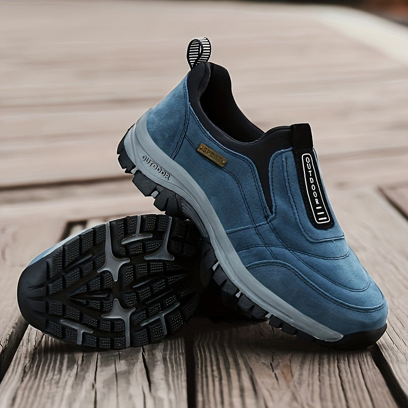 Thick Sole Slip On Hiking Shoes Lightweight Trekking Sneakers