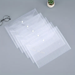10pcs Transparent A4 File Bag Storage Organizer for Office School Supplies