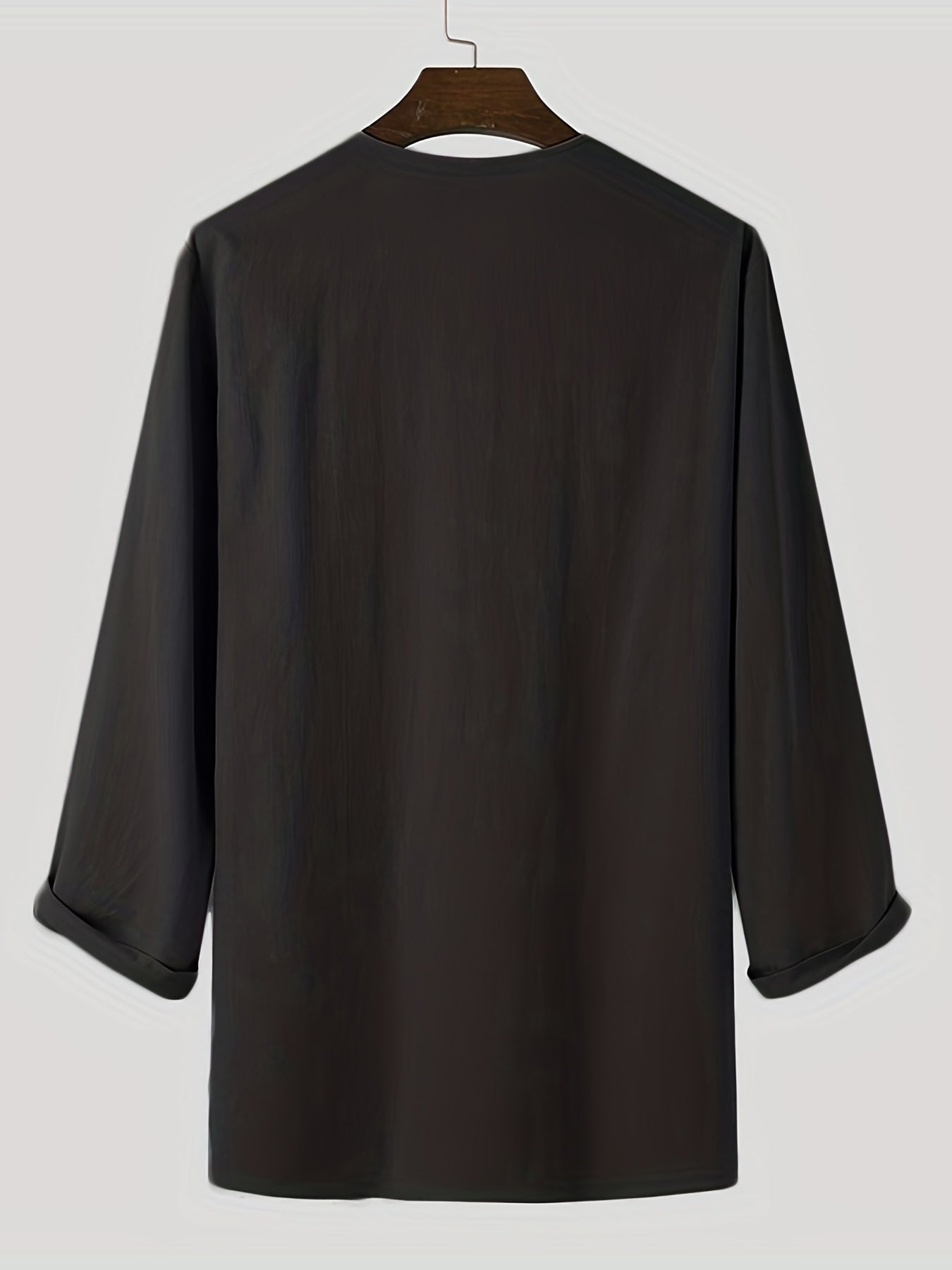 INCERUN Mens V Neck Shirt Formal Dress Long Sleeve Party Tunic Kaftan Top