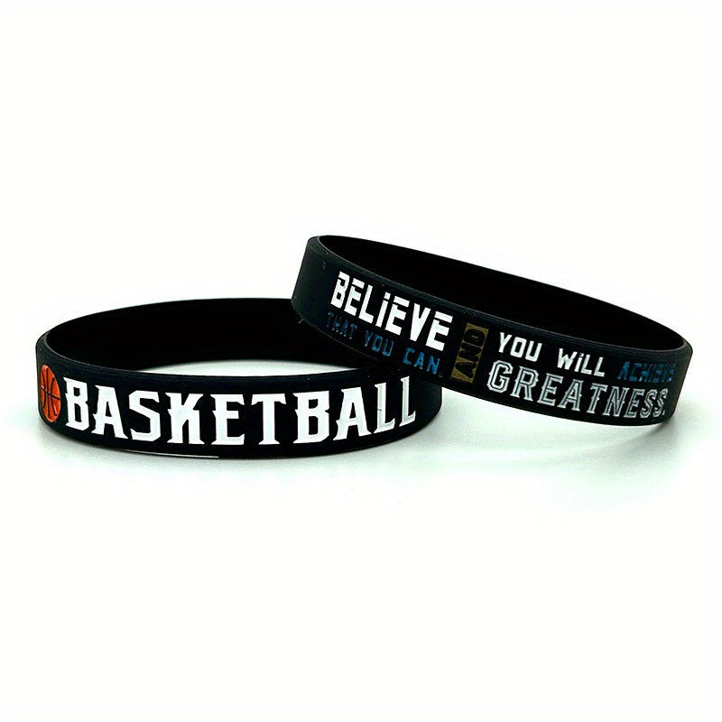 Basketball Graphic Sporty Silicone Bracelet Wristband