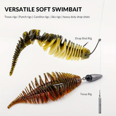 Soft Swimbait Fishing Lures Bass Trout Walleye