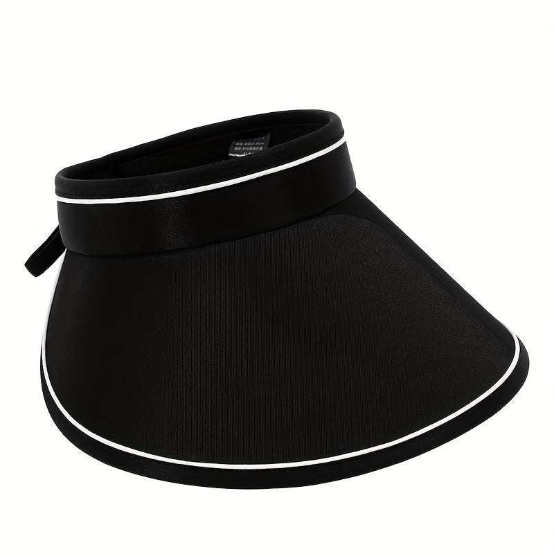 Double Visor Hat Wide Brim Drawstring UV Protection Sun Hat for Women