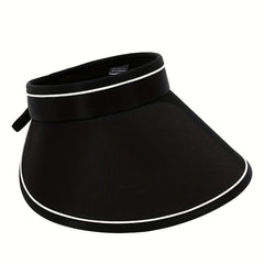 Double Visor Hat Wide Brim Drawstring UV Protection Sun Hat for Women