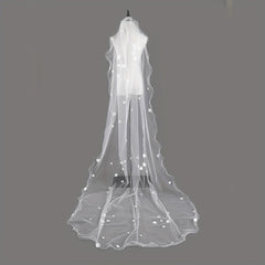 Baroque Wedding Veil With Comb Bride Cathedral Veil 1 Tier Long Veil