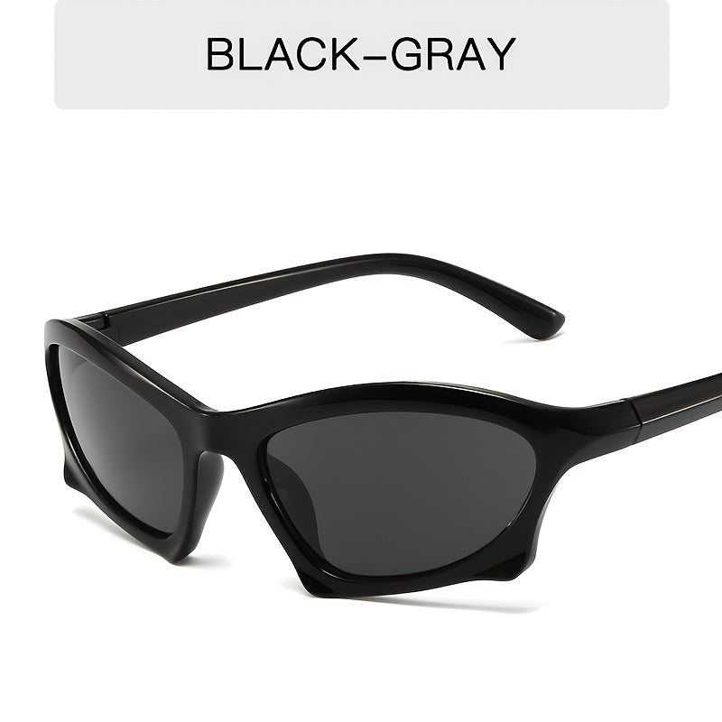 Y2k Around Sun Glasses Wrap Vintage Shades Bat Eyeglasses