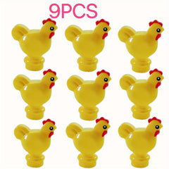 Animal Theme Building Blocks Set Farm Chickens & Roosters ABS Plastic Toy Kids
