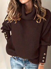 Casual Sweater Women's Plus Long Sleeve Turtleneck Pullover Jumper