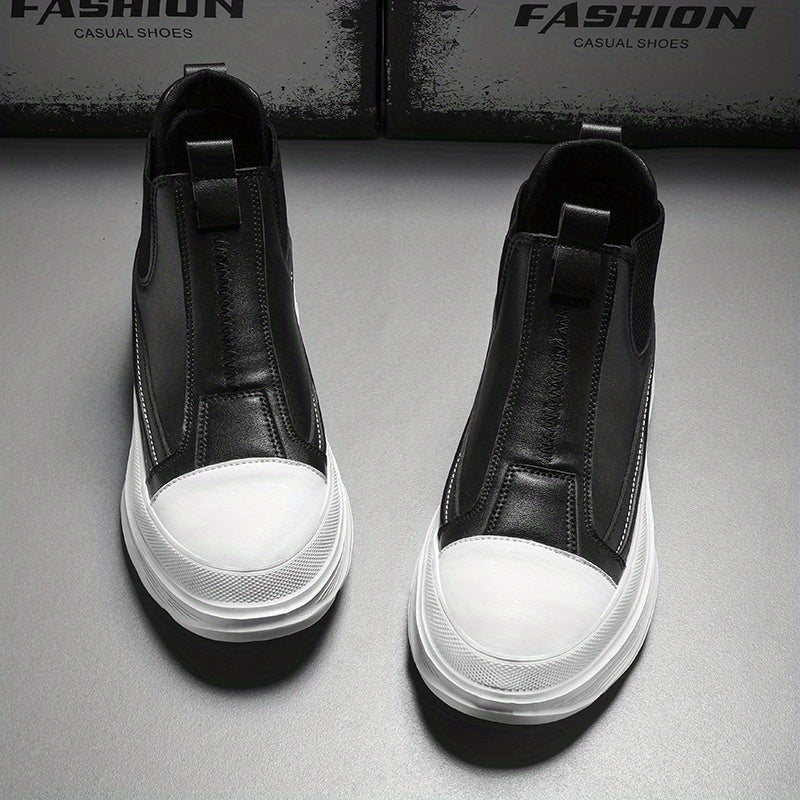 Men's Platform Slip on Boots Casual Shoes Slip Resistant Outsole