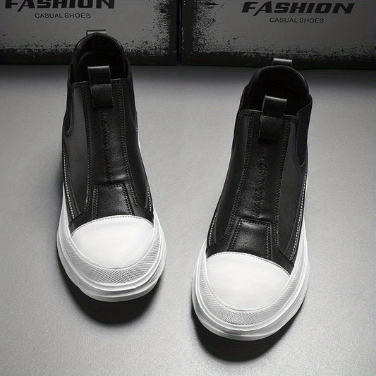 Men's Platform Slip on Boots Casual Shoes Slip Resistant Outsole