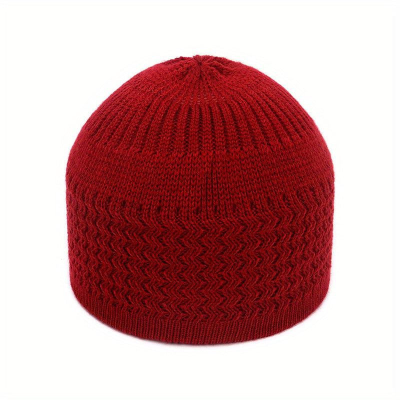 Striped Knitted Beanie Solid Women Lightweight Skull Cap Chemo Hats