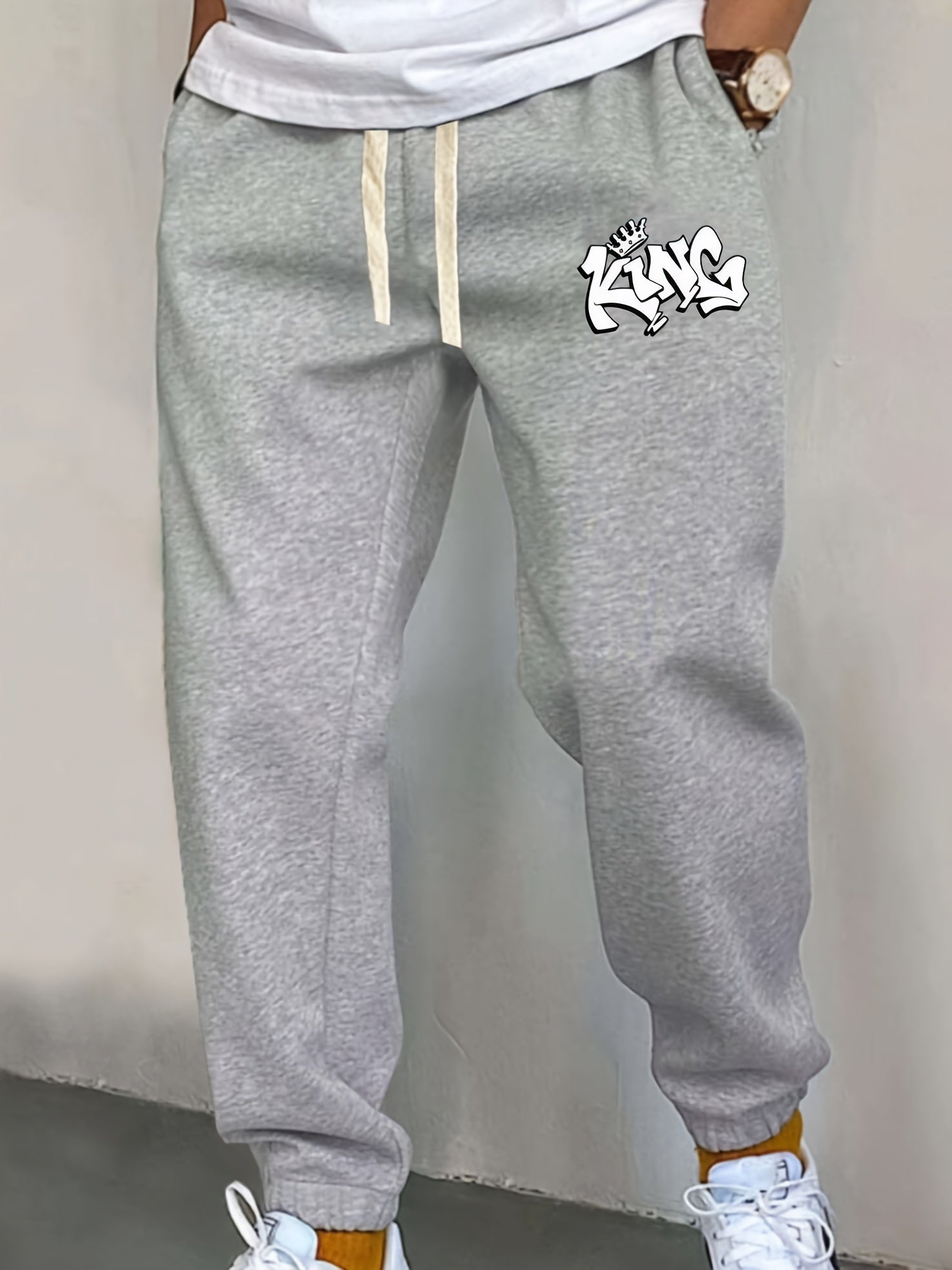Men's Crown Print Joggers Outdoor Active Sweatpants