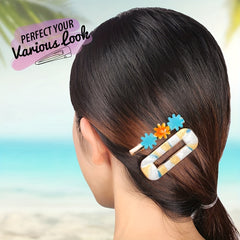 Acrylic Resin Hair Clips for Women Girls Crocodile Clips Set of 10