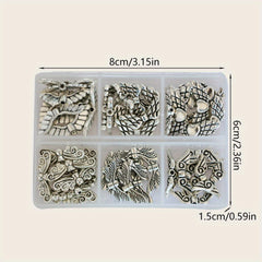 60pcs Antique Angel Wing Beads Spacer Box Alloy Charm DIY Bracelet Necklace Jewe