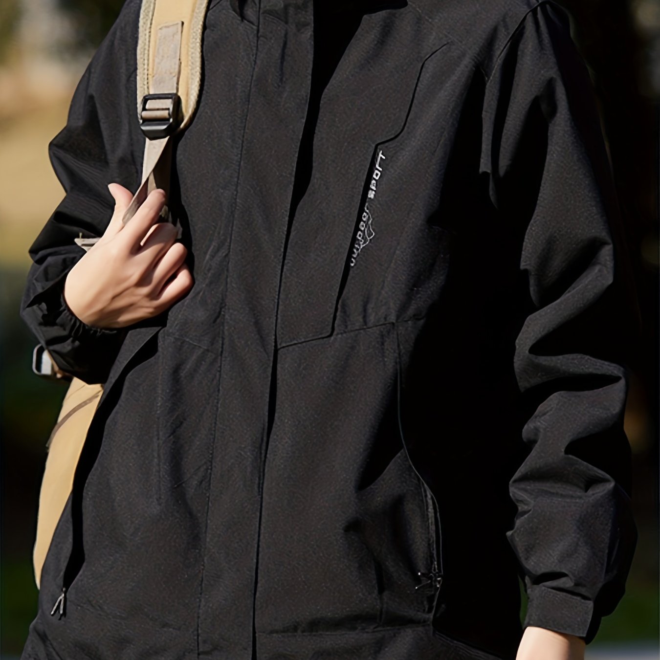 Men's Waterproof Windbreaker Detachable Inner Liner Active Zip Up Hooded Jacket
