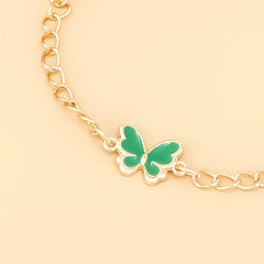 Butterfly Pendant Chain Bracelet Adjustable Minimalist Jewelry for Women