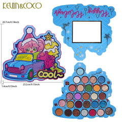 28-Color Sparkle Eyeshadow Palette with Pearly Finish - Snow Night Carnival