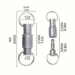 8-Shaped Metal Keychain for Outdoor Camping