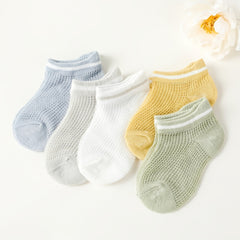 5pairs Baby Stripe Graphic Cotton Ankle Socks for Toddler Boys And Girls