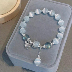 Opal Crystal Butterfly Bracelet Grey Moonlight Fairy Student Gift