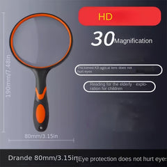 High Power Handheld Magnifying Glass for Children Students Elderly Reading