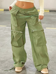 Loose Hiking Pants Low Waist Casual Cargo Pants
